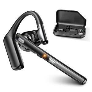 Bluetooth Headset V6.0 Open Ear Wireless Earpiece with Noise Canceling Mic 96H Talking Time,Headphones for iOS Android Laptop
