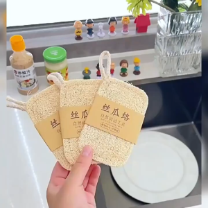 1/2/3Pcs Natural Loofah Washing Cloth Exfoliating Loofah Sponge Kitchen Clean Brushes Pad Luffa Dish Cleaning Tool