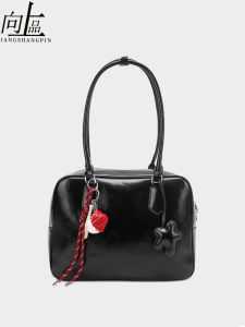 Upmarket Womens Beta Design Bowling Bag Tote Handbag Retro Style Soft Leather Shoulder Bag Handbag for Young Women