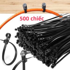 Dây Buộc Cáp Bằng Nylon Loại Nặng Có Thể Điều Chỉnh Tự Khóa Có Lỗ Vít Dùng Để Buộc Dây Dây Điện Dây Dẫn.