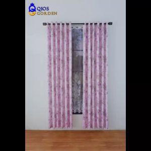 Gorden Jendela Kamar Cantik Motif Bunga Sakura Depan Belakang Bahan Kain Blackout Tebal