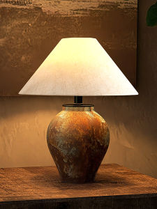 Abotu | Retro Zen Chinese Ceramic Bedside Lamp