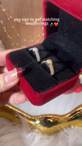 Viv Bea Titanium Moissanite Accessories For Women Anti-fade Rings Womens Daily Fashion Accessories Birthday Valentines Day Gift With Box Holiday Gifts Shine Shamelessly