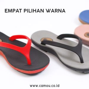 [Official] Amkha Shop - Sandal Wanita Jepit Tali Full Karet Anti Slip Waterproof  CAMOU Chelsea