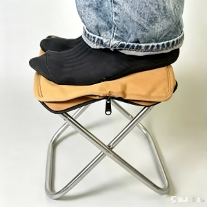 1PCS Outdoor Foldable Pencil Case Stool Pocket Stool Portable Fishing Stool Handbag-style Chair for Camping Travel & Leisure