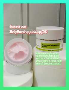 Day cream Brigthening sunscreen glowing pink spf50