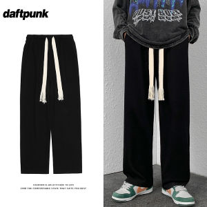 Loose Straight Leg Mens Casual Pants Spring Autumn Trendy Wide Leg Sweatpants Korean Style Drapey Sportswear Trousers