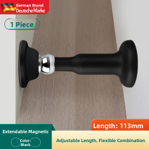 MONLEYTA | Germany Strong Magnetic Bathroom Door Stop Soft Silicone Anti-Collision Floor Mount Adjustable Strength Toilet Door Closer