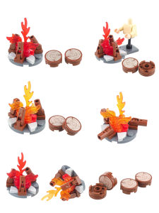 Đồ Chơi Mô Hình Lắp Ráp Đốt Trại Ngoài Trời Ghế Gỗ Đồ Chơi Mô Hình Nhỏ Hạt Cho Trẻ Em Từ 8 Tuổi Trở Lên