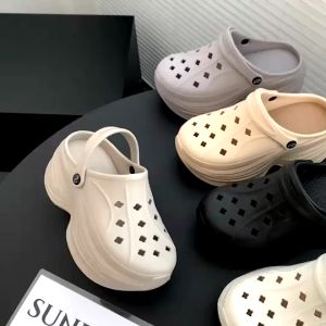 Bigdreamofficial รองเท้าหัวโต สีพื้น รองเท้าเปล่า สูง 7-8 ซม รองเท้าแตะผู้หญิง รองเท้ารัดส้นแฟชั่น งานเสริมสิน รองเท้าส้นตึก SUNG96