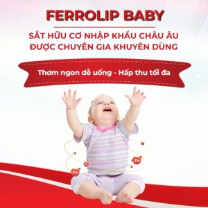 Sắt Hữu Cơ cho bé Ferrolip baby (30ml) không tanh dễ uống và giúp hạn chế tối đa táo ở trẻ .