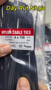 1 Gói dây rút nhựa đen dây thít dây lạt nhựa dẻo - H&H Tools