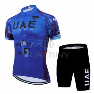UAE Summer Cycling Jersey Set Breathable Men Short Sleeve Cycling Bicicleta Clothing MTB Maillot Ropa Ciclismo Blue Bicycle Suit