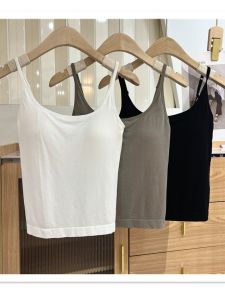 Gufei 34060 ผู้หญิง ถ้วยคงที่ Latex เสื้อกั๊ก ผ้า Modal กลวงออกด้านหลัง ฤดูใบไม้ร่วง 2023 เสื้อแจ๊กเก็ตแฟชั่นชั้นฐาน เสื้อกล้าม