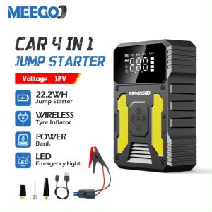 MeeGoo Jump Starter Powerbank Jumper Kereta Car Start Air Pump Tyre Tire Inflator Tayar应急启动电源Kuasa permulaan kecemasan