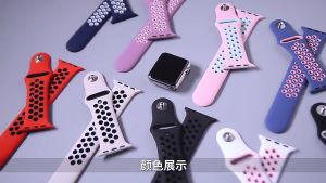 DOT Watch Straps Sport Silicone Band Waterproof And Comfortable Wear Feeling Strap For Watch Series 8 7 6 5 4 3 2 1 SE2 SE 手表带