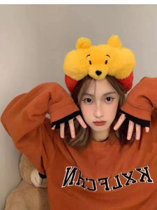 Disney Plush Hairband High Hairline Cute Cartoon Face Washing Womens New Style Sweet Headwear Hair Accessory for All Ages