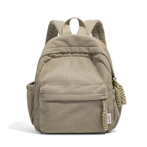 TANFAN | Corduroy Women Student Backpack Large Capacity Light Portable