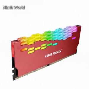 COOLMOON Dragon Armor AURA SYNC Bộ Làm Mát RAM Bằng Hợp Kim Nhôm Với Đèn Nền A-RGB Rainbow Vỏ Bộ Nhớ Tản Nhiệt MOD Cho Linh Kiện PC