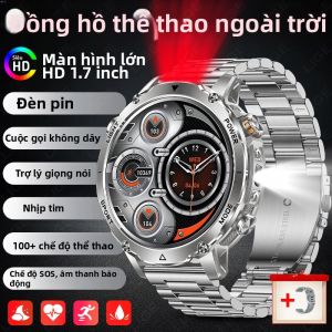 LIGE | Đồng Hồ Thông Minh Pin Lớn 1400mAh Màn Hình HD 1.7 Inch Thân Máy Toàn Kim Loại Hỗ Trợ Gọi Bluetooth Chống Nước Dành Cho Nam Tích Hợp Theo Dõi Giấc Ngủ & Nhịp Tim