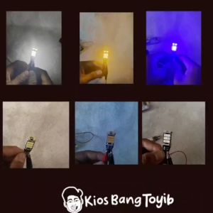 Lampu Sen Dajjal Sen Mundur T10 45 Mata LED Super Terang 3 Warna (2pc)