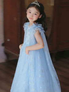Mint Scent Princess Elsa Snowflakes Glitter Party Dress