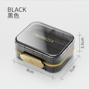 Lightproof Portable Mini Sealed Moistureproof Medicine Box Daily Three Meals Drug Subpacking Box Weeklong Seven Days Pill Case