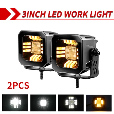 CO LIGHT New 3 inch Led Work Lights White Yellow DRL 4x4 Led Light Bar Spot Flood 50000LM for Tractor Truck Offroad SUV 12V 24V