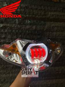 LAMPU DEPAN HONDA REVO ABSOLUTE BILED BILLED PROJIE LED 3 MODE