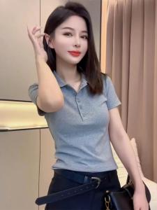 Korean Style Short Sleeve Cotton T-Shirt Womens Slim Fit Beautiful Pure Cotton Summer New Design Body Shaping Top Shirt