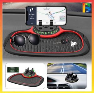Car Dashboard Anti Slip Mat Sticky Pad Rotating Phone Number Display Magic Mat Accessories Kereta Dashmat Phone Holder