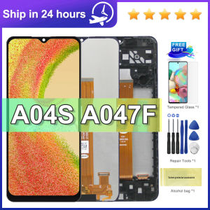 For Samsung A04s LCD Screen Replacement - Touch Screen Digitizer Assembly with Frame Compatible with A047F A047M Models