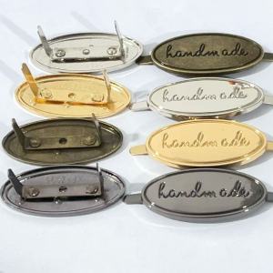 5Pcs/Set Luggage Hardware Accessories Label Decoration DIY Handmade Bag Hardware Decorative Buckle Handmade Trademark Iron Plate