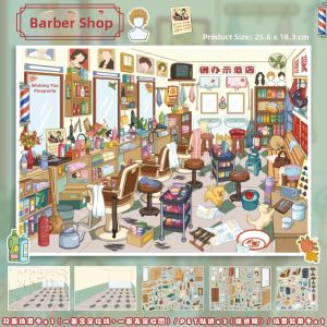 Decorative Scenery Stickers for Shops Miniature Scene