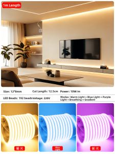 YUANMUXUAN | Color Changing COB LED Strip Light 220V