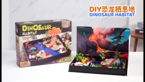 Dinosaur Habitat STEM Kit for Kids | Creative Play & Volcano Experiment Toy