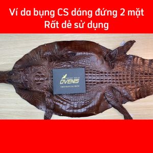[FREE SHIP] Bóp Da Cá Sấu. Dáng Đứng 2 Mặt Sang Trọng Cho Nam