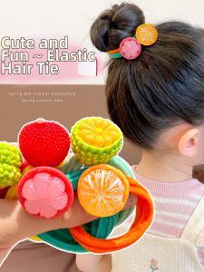 Fruit Design Elastic Gentle Childrens Hair Bands
