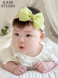 K-style Baby Headdress Baby Girl One Year Old Hair Accessories Little Girl Cute Bow Hair Band Baby Full Moon Headdress Flower