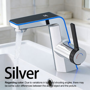Cold and Hot Water Faucets Digital Display Faucets for Household Washbasins High-End Water Outlet Control Valves