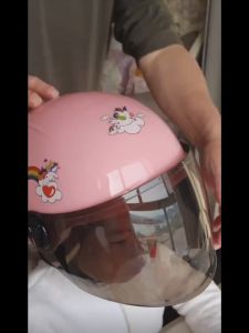 3-15 Years Old Motorcycle Half Face Helmet For Kids Girls Free Stickers Safety Protection Cartoon DIY