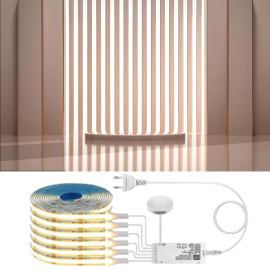 Bộ Đèn LED Dải COB DC12V Với Công Tắc Cảm Ứng Điều Chỉnh Độ Sáng 6PCS/5PCS Tích Hợp Đèn Chiếu Sáng Có Thể Cắt Dùng Cho Dưới Tủ Tủ Quần Áo Phong Cách Hiện Đại