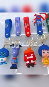 TWOL SHOP 1pcs Inside Out Keychain Cartoon Keychain Disney and Pixar Sadness Fear Anger Disgust Joy Backpack Pendant Car Keychain Childrens Toy Party Gift Birthday Gift