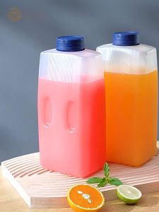 2L Water Bottle Heat & Cold Resistance Large Capacity Juice Teapot Cold Water Kettle with Cap Refrigerator Jug Drink Dispenser