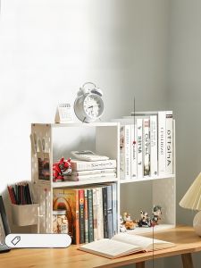 Creative Student Desktop Storage Rack Dormitory Multi-Layer Desktop Bookshelf Wire-Wrap Board Office Station Storage Organizer