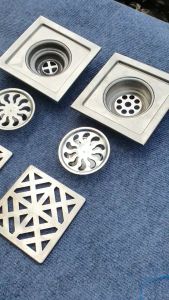 Hố Ga Phễu Thoát Sàn Lọc Rác Lược Rác Kích Thước 15cmx15cm Loại VUÔNG Inox 201 Hàng Chất Lượng Cao Phi 60 Và 90