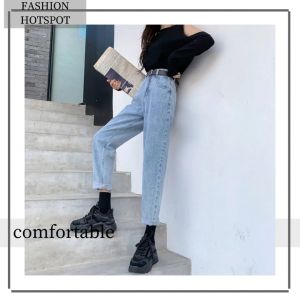 QJshop กางเกงยีนส์ขายาว 🧚‍♀ทรงเอวสูงคือเนื้อผ้ายืดหยุ่นดีมาก เก็บทรงสวยจ้าเก็บพุงสุดๆใส่แล้วผอมเพรียวเลยจ้า💃