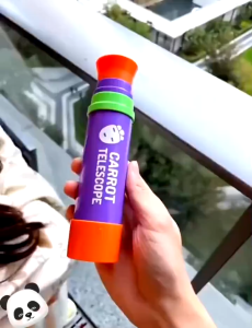 [🇵🇭 Stock&COD] Kids Telescope Toy Portable 3D Printing Carrot Telescope Toys 8x Focused Telescopic Educational Gift
