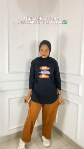 Baju Setelan Wanita Dewasa Happen Set Kaos Katun Combed 24s Apk Sablon Atasan Blouse Dan Celana Cargo Oversize M L XL XXL 3XL DAPAT DIBELI TERPISAH Oneset Remaja Kekinian Viral
