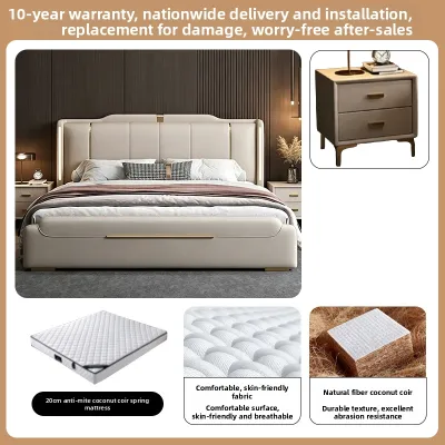 Luxury Leather Bed 1.8m